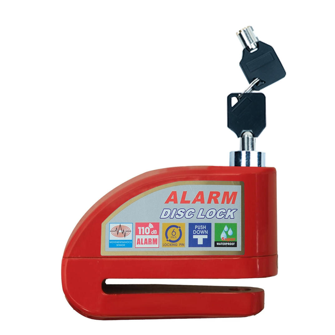 GP Kompozit DSK004 Universal Alarmlı Motosiklet Disk Kilidi Kırmızı - 4