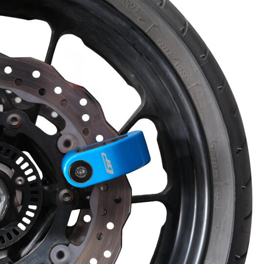 GP Kompozit DSK004 Universal Alarmlı Motosiklet Disk Kilidi Mavi (1)