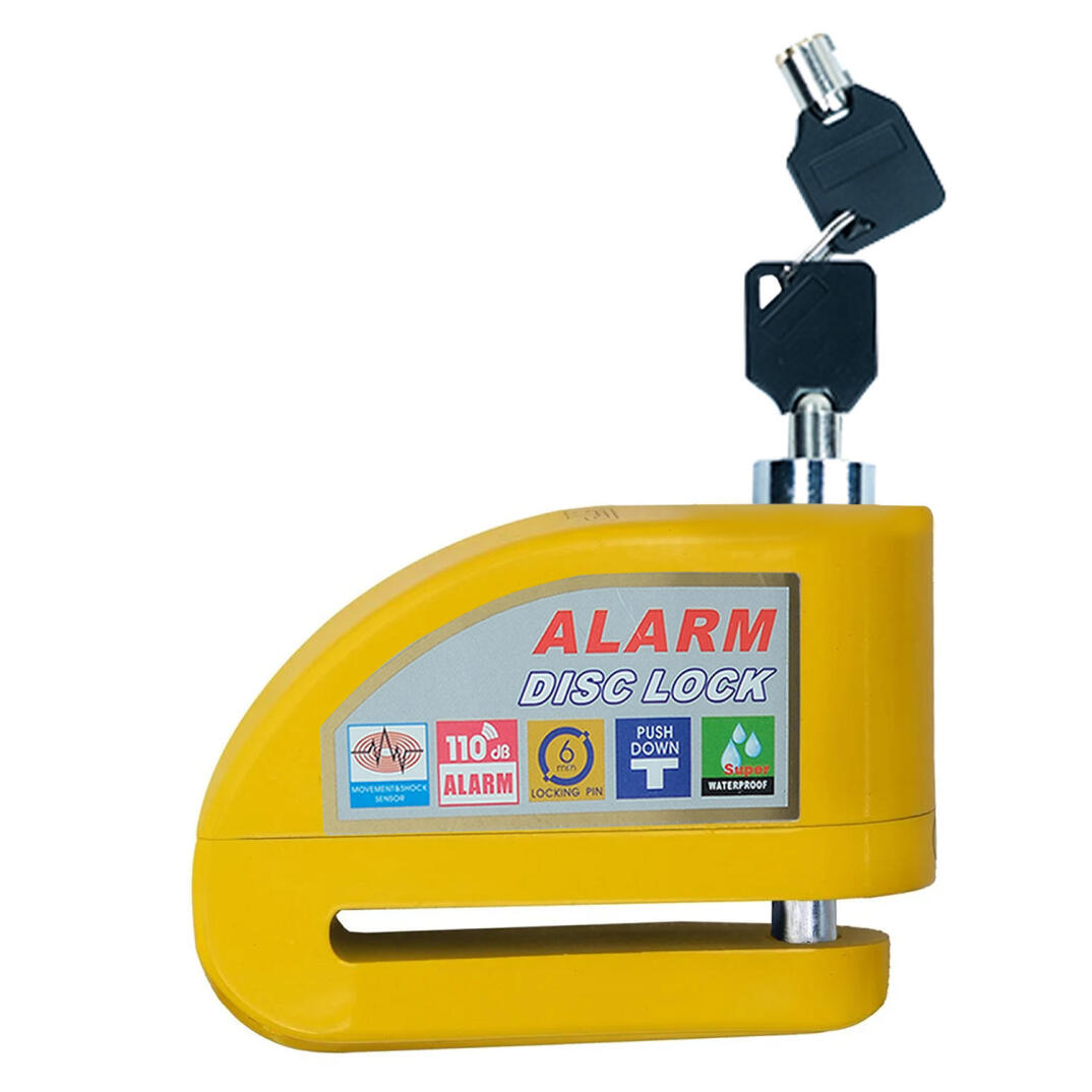 GP Kompozit DSK004 Universal Alarmlı Motosiklet Disk Kilidi Sarı - 4
