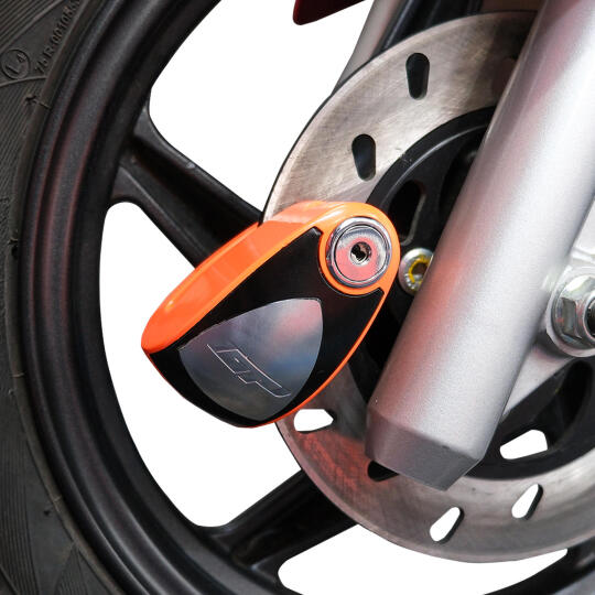 GP Kompozit DSK005 Universal Alarmlı Motosiklet Disk Kilidi Turuncu - 3