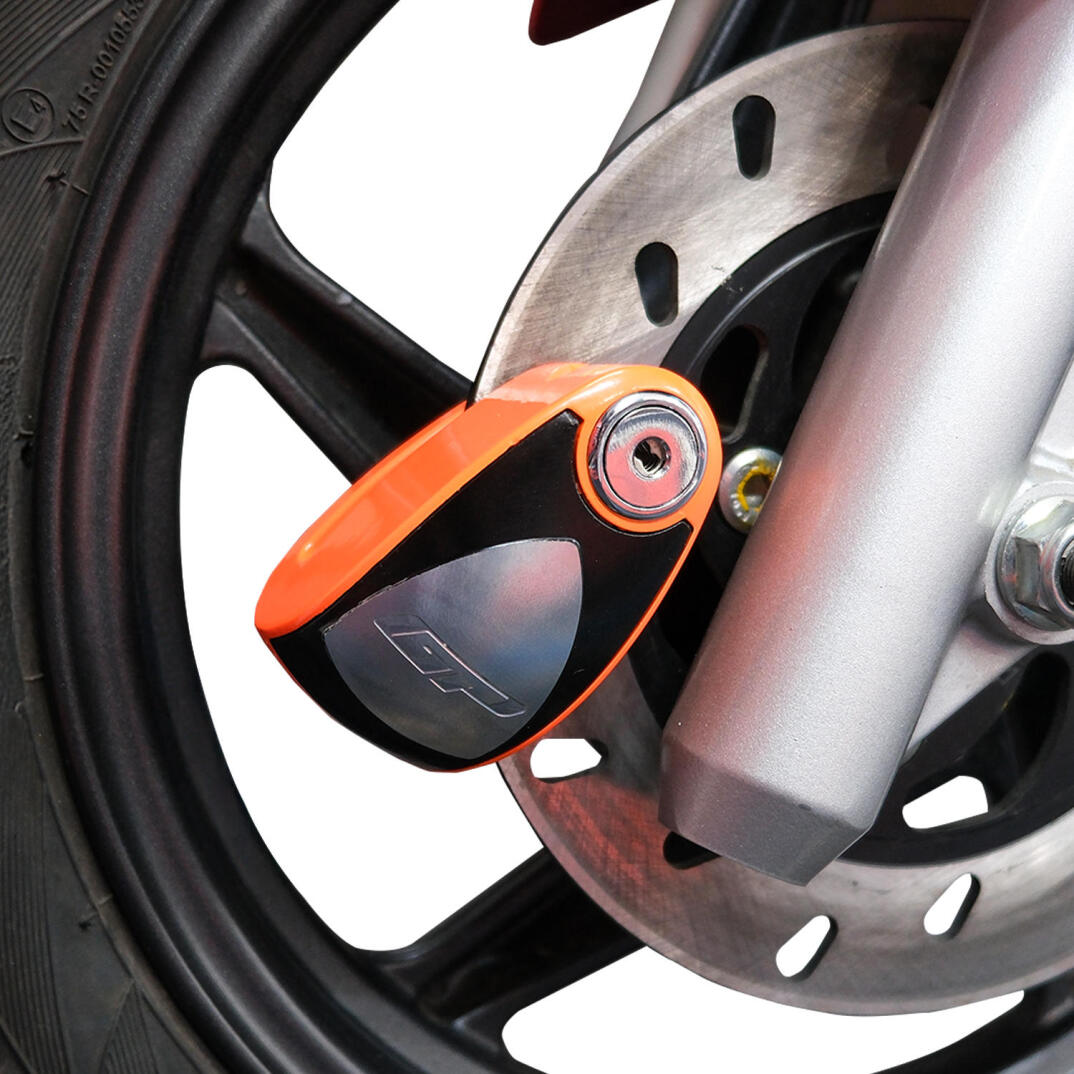 GP Kompozit DSK005 Universal Alarmlı Motosiklet Disk Kilidi Turuncu - 3