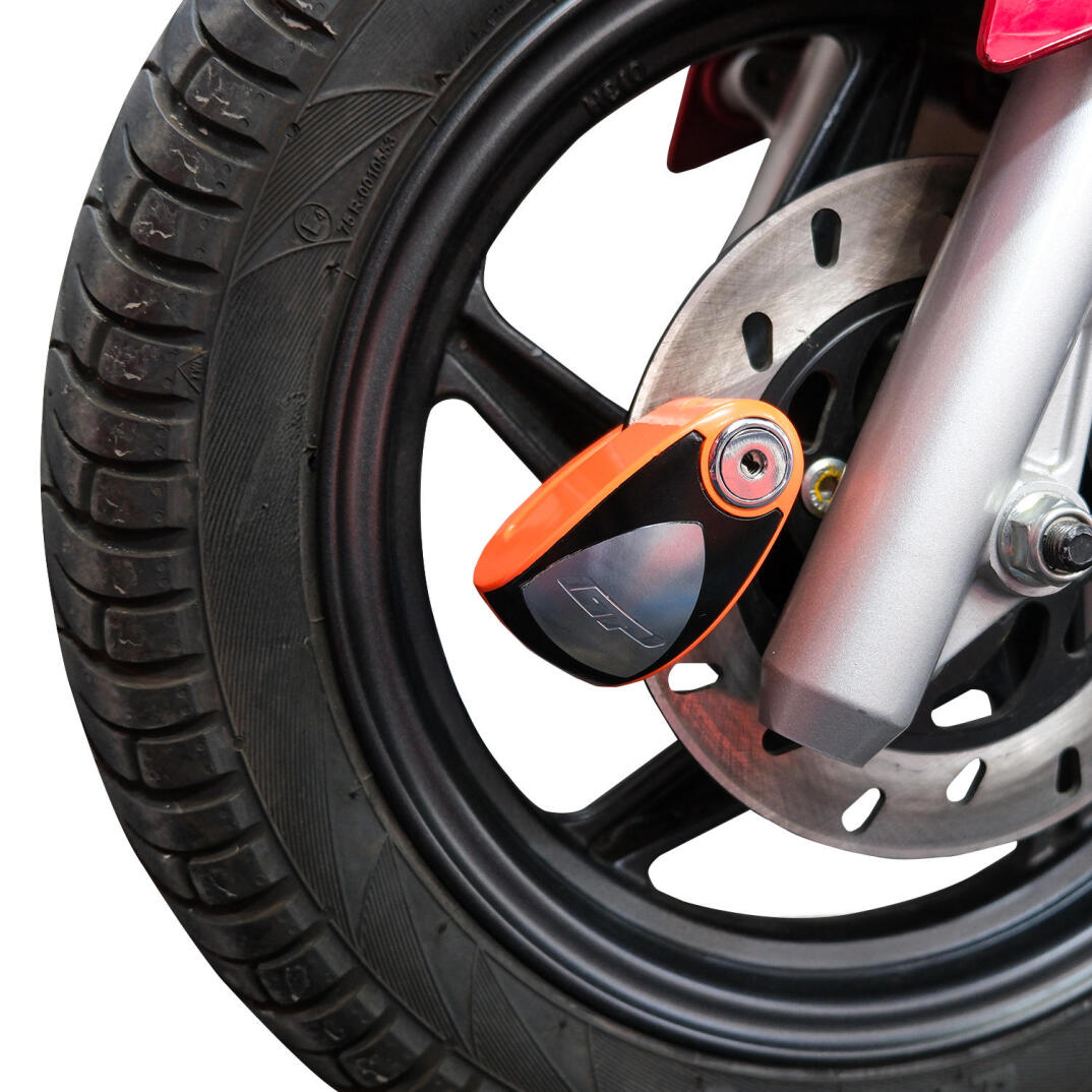GP Kompozit DSK005 Universal Alarmlı Motosiklet Disk Kilidi Turuncu - 4