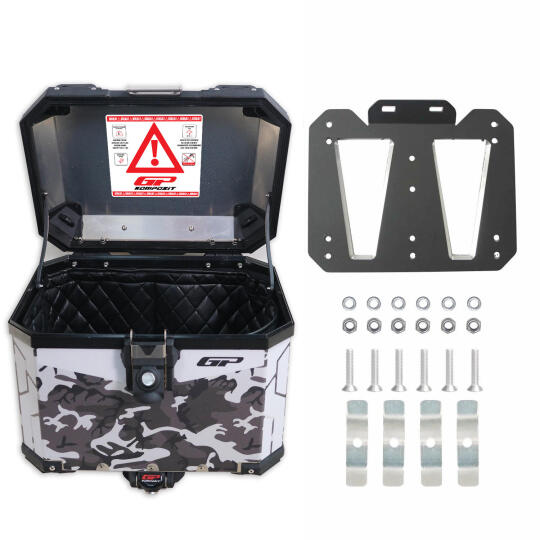 GP Kompozit DSN01 Universal 37 lt Desenli Alüminyum Motosiklet Çantası - 7