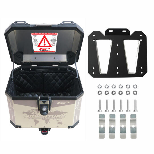 GP Kompozit DSN02 Universal 37 lt Desenli Alüminyum Motosiklet Çantası - 7