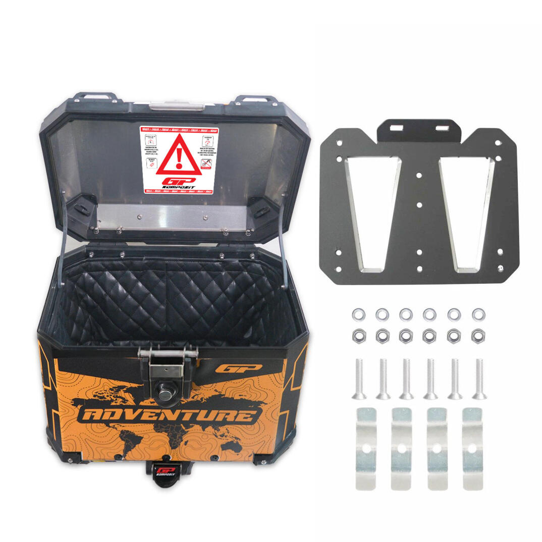 GP Kompozit DSN03 Universal 37 lt Desenli Alüminyum Motosiklet Çantası - 7