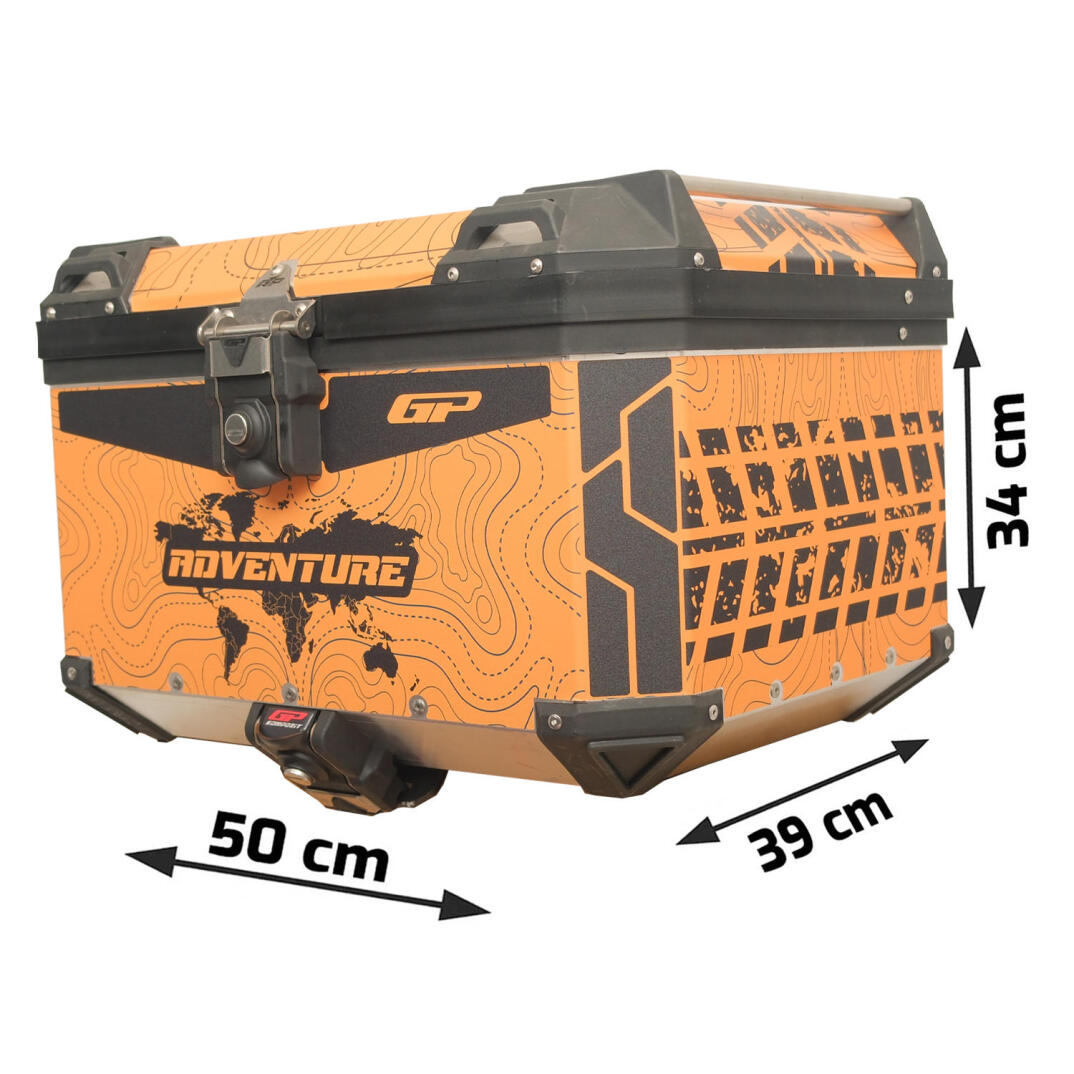 GP Kompozit DSN03 Universal 45 lt Desenli Alüminyum Motosiklet Çantası - 1