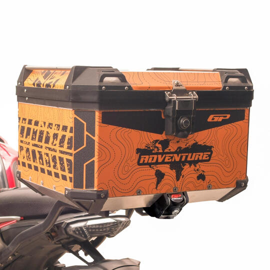 GP Kompozit DSN03 Universal 45 lt Desenli Alüminyum Motosiklet Çantası (1)