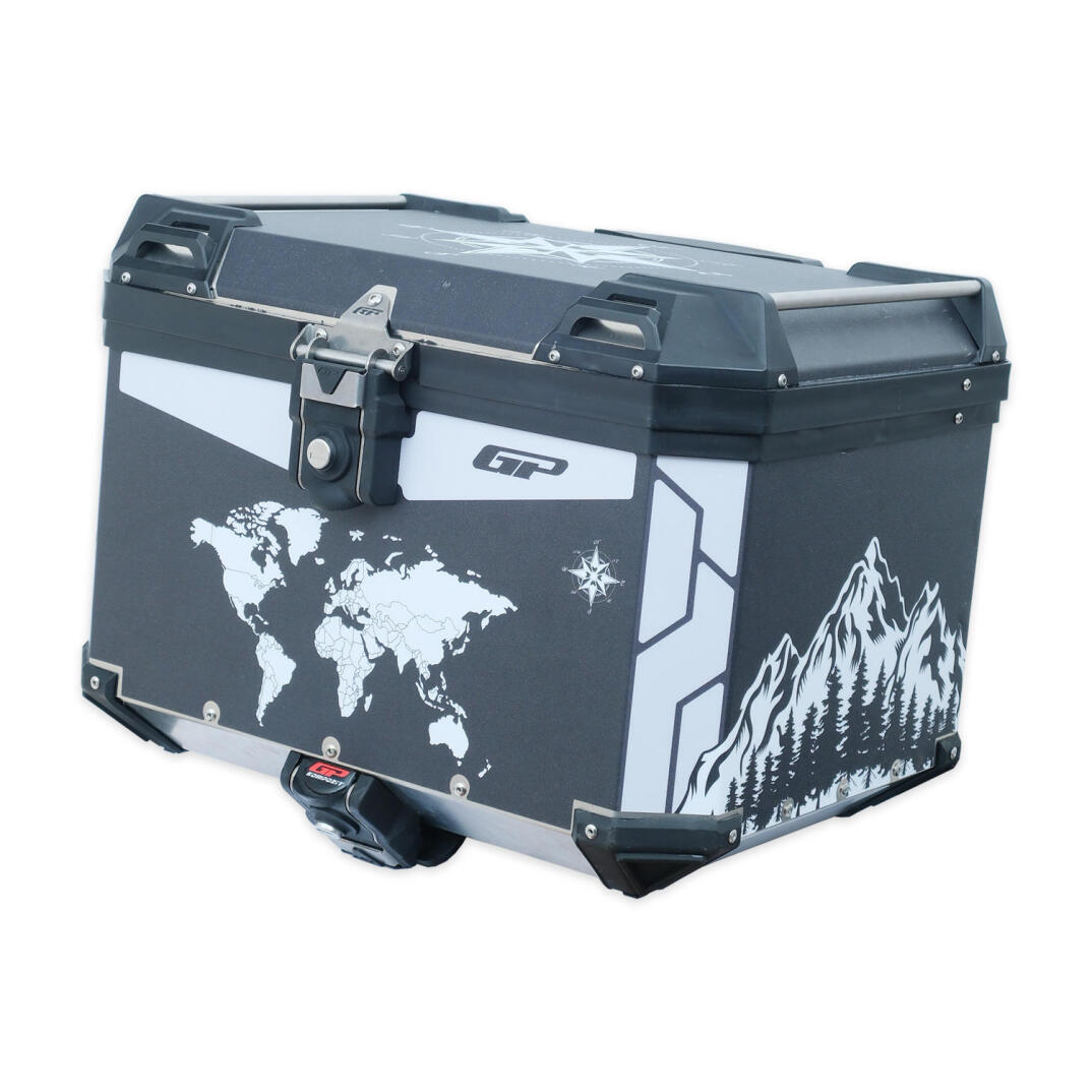 GP Kompozit DSN04 Universal 57 lt Desenli Alüminyum Motosiklet Çantası - 3