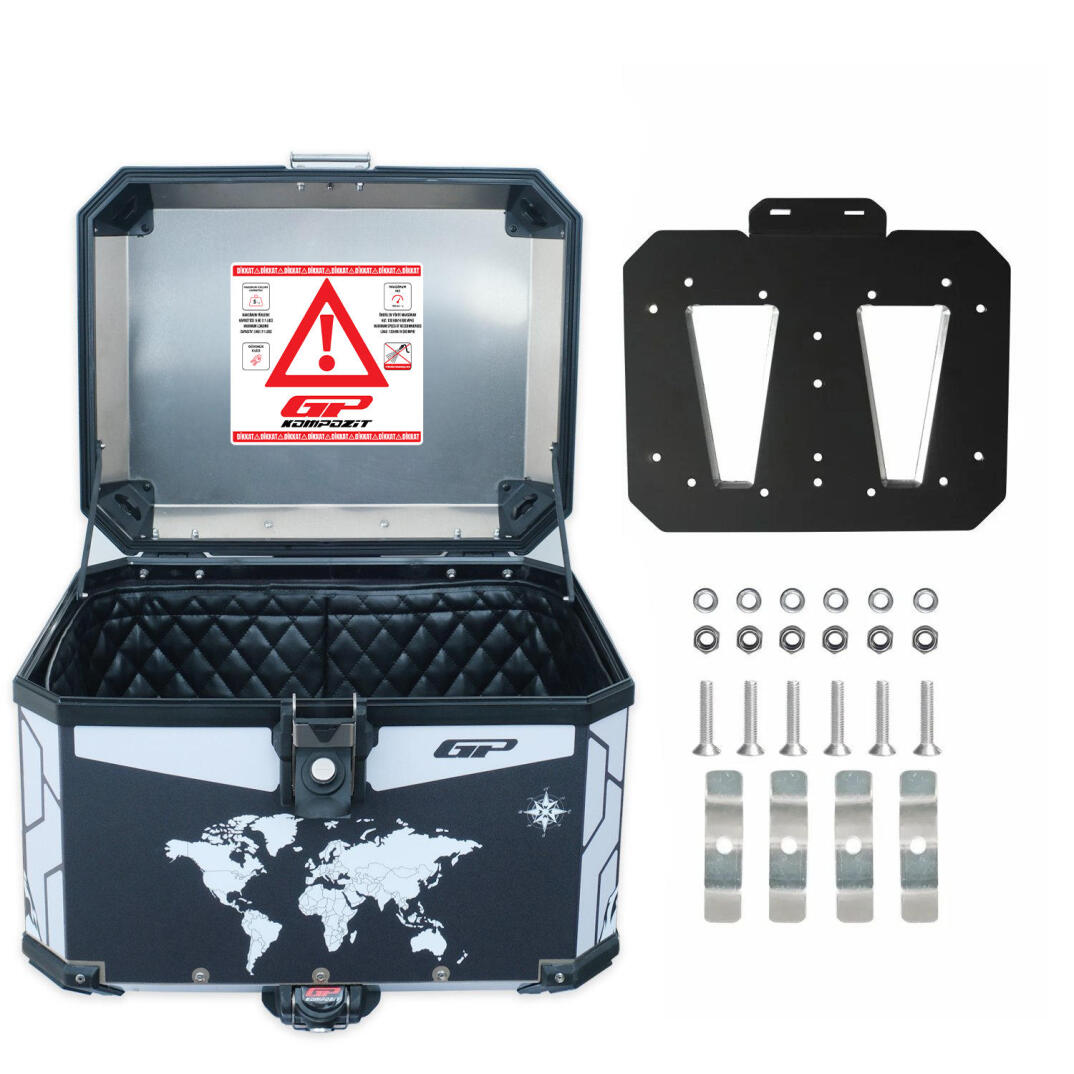 GP Kompozit DSN04 Universal 57 lt Desenli Alüminyum Motosiklet Çantası - 5