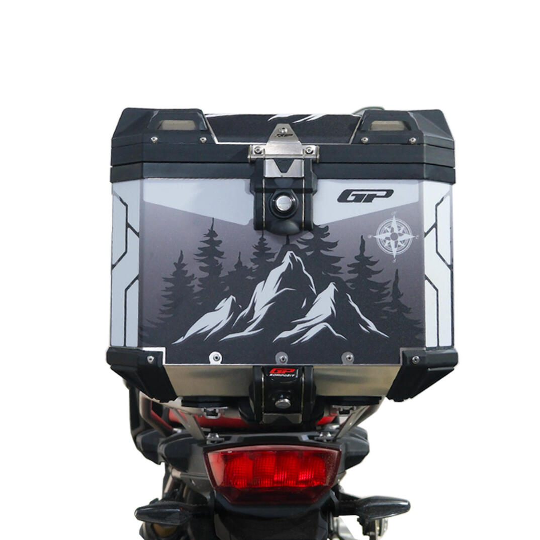 GP Kompozit DSN05 Universal 37 lt Desenli Alüminyum Motosiklet Çantası - 3