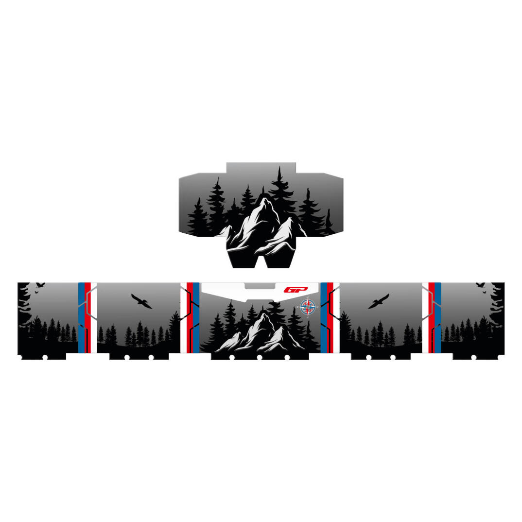 GP Kompozit DSN06 37 lt Alüminyum Motosiklet Çanta Uyumlu Sticker - 1