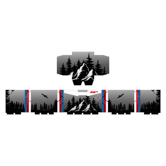 GP Kompozit DSN06 45 lt Alüminyum Motosiklet Çanta Uyumlu Sticker