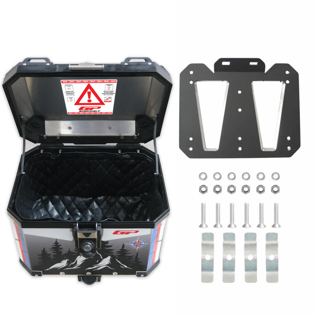 GP Kompozit DSN06 Universal 37 lt Desenli Alüminyum Motosiklet Çantası - 7