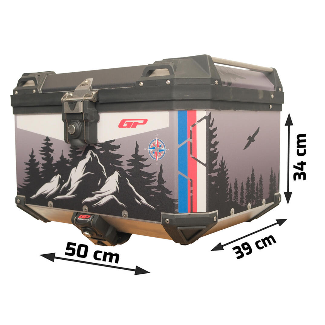 GP Kompozit DSN06 Universal 45 lt Desenli Alüminyum Motosiklet Çantası - 1