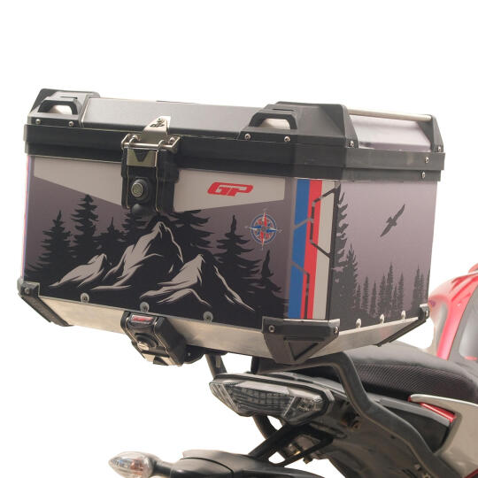 GP Kompozit DSN06 Universal 45 lt Desenli Alüminyum Motosiklet Çantası (1)