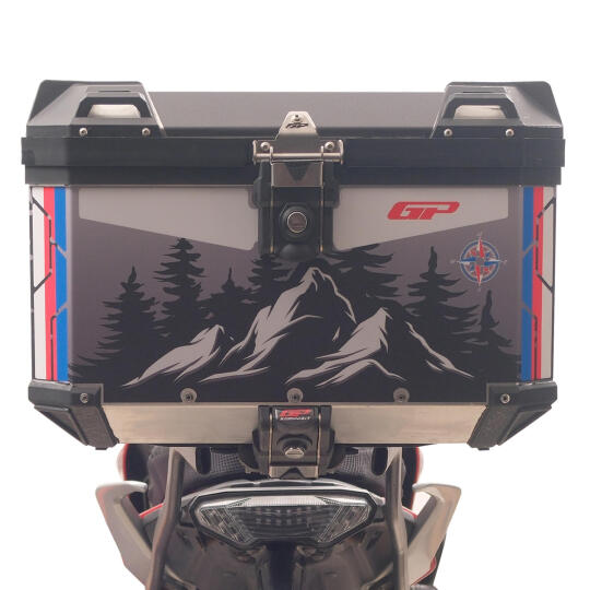 GP Kompozit DSN06 Universal 57 lt Desenli Alüminyum Motosiklet Çantası - 3