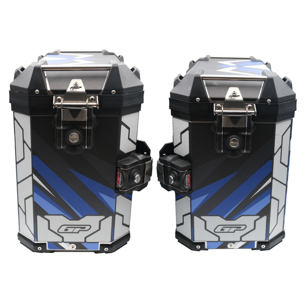 GP Kompozit DSN08 Universal 40 lt x 2 Desenli Alüminyum Motosiklet Yan Çanta Seti - 2