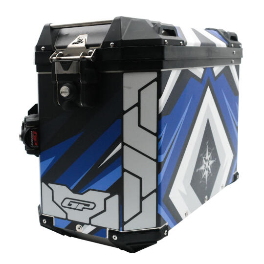 GP Kompozit DSN08 Universal 40 lt x 2 Desenli Alüminyum Motosiklet Yan Çanta Seti - 4