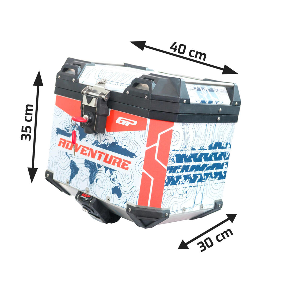 GP Kompozit DSN09 Universal 37 lt Desenli Alüminyum Motosiklet Çantası - 1