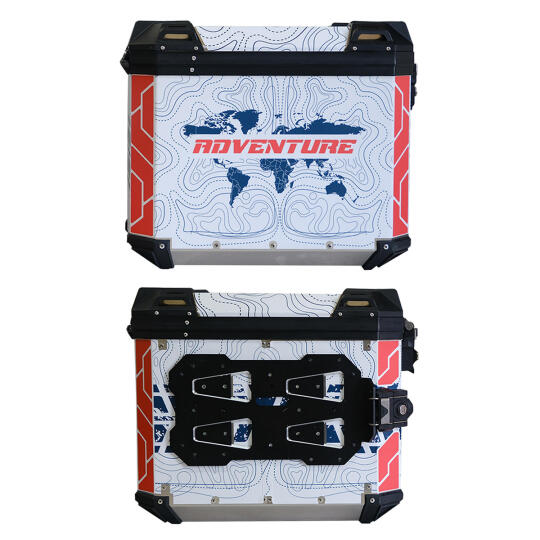 GP Kompozit DSN09 Universal 40 lt x 2 Desenli Alüminyum Motosiklet Yan Çanta Seti (1)