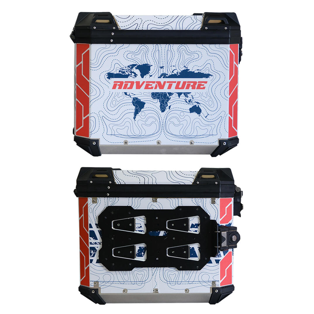 GP Kompozit DSN09 Universal 40 lt x 2 Desenli Alüminyum Motosiklet Yan Çanta Seti - 2