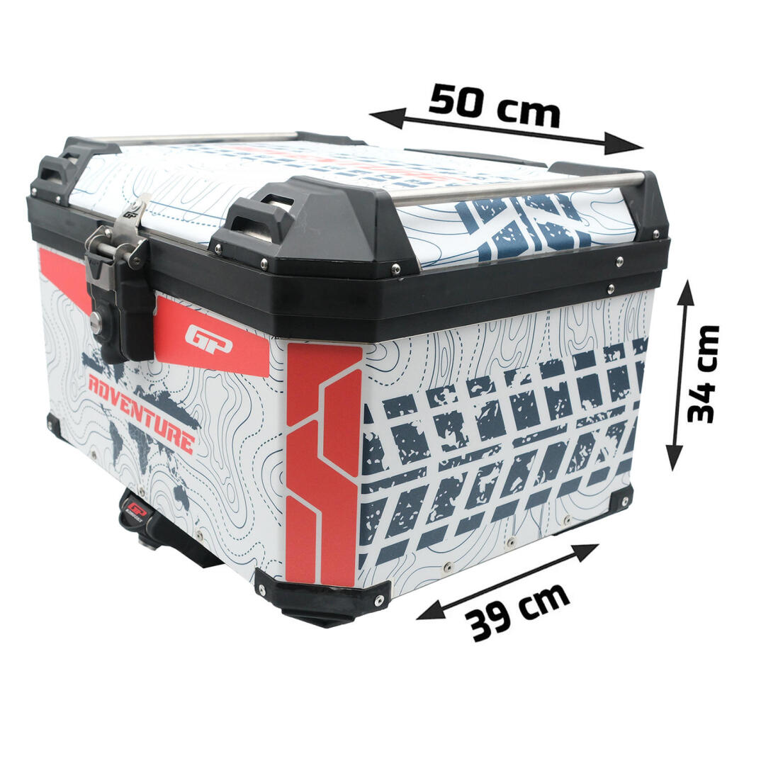 GP Kompozit DSN09 Universal 45 lt Desenli Alüminyum Motosiklet Çantası - 1