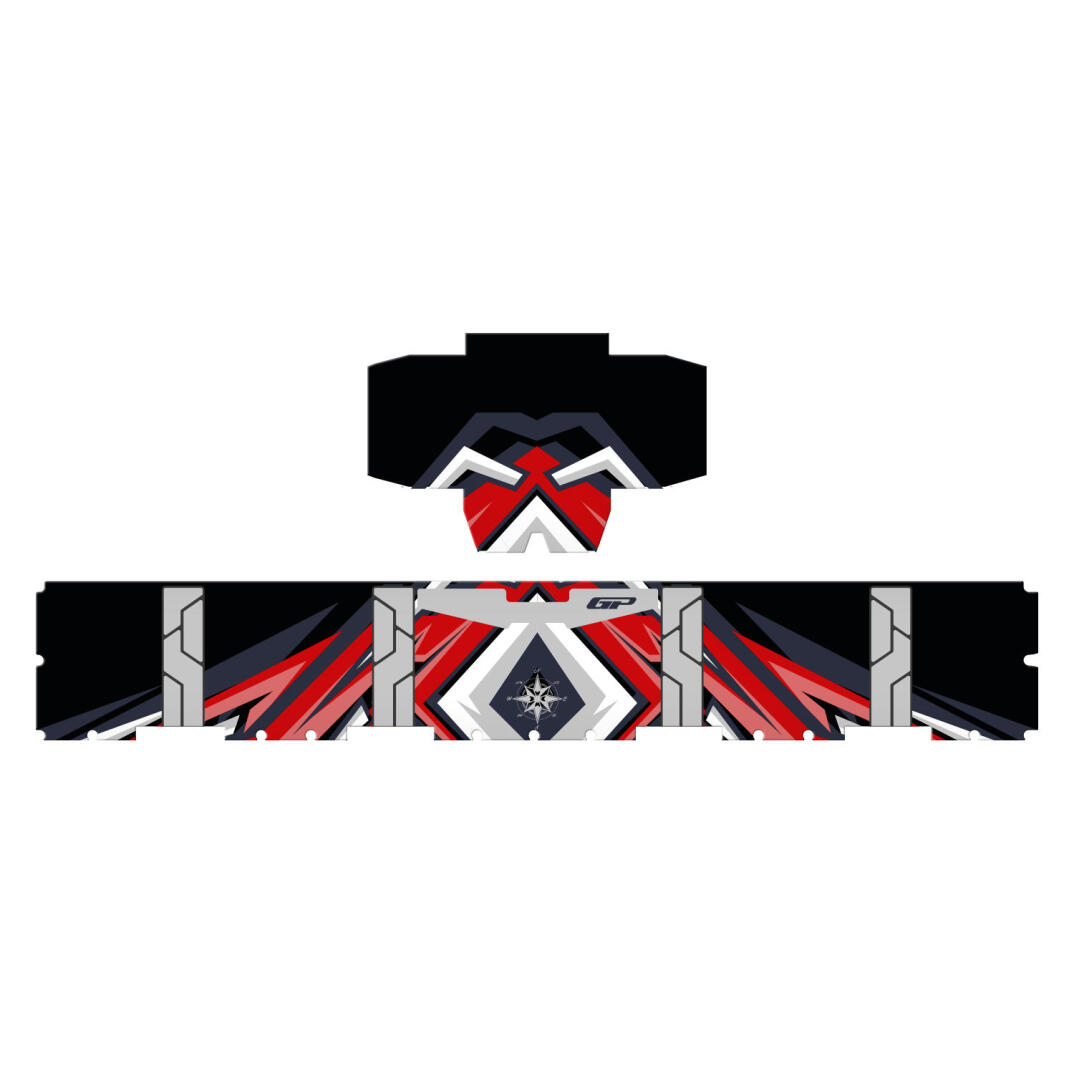 GP Kompozit DSN10 45 lt Alüminyum Motosiklet Çanta Uyumlu Sticker - 1