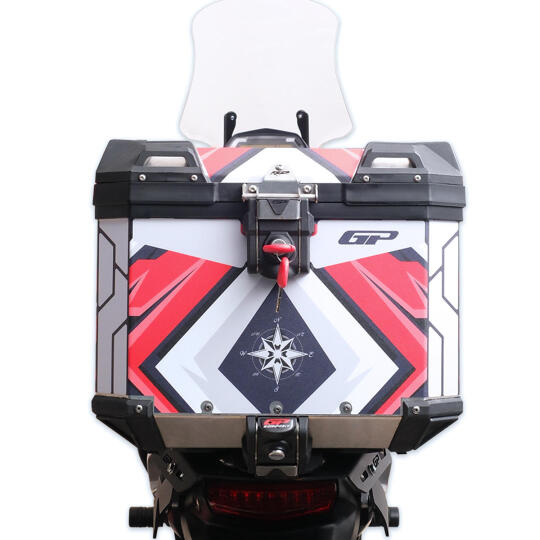 GP Kompozit DSN10 Universal 37 lt Desenli Alüminyum Motosiklet Çantası (1)