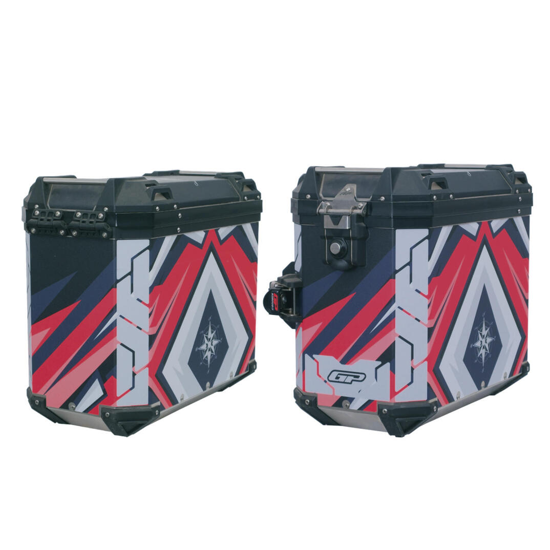 GP Kompozit DSN10 Universal 40 lt x 2 Desenli Alüminyum Motosiklet Yan Çanta Seti - 6