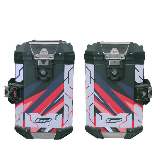 GP Kompozit DSN10 Universal 40 lt x 2 Desenli Alüminyum Motosiklet Yan Çanta Seti - 7
