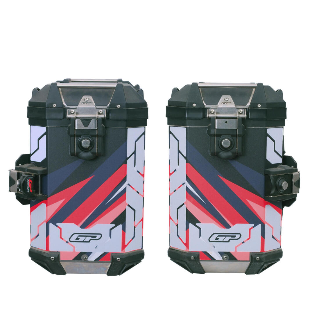 GP Kompozit DSN10 Universal 40 lt x 2 Desenli Alüminyum Motosiklet Yan Çanta Seti - 7