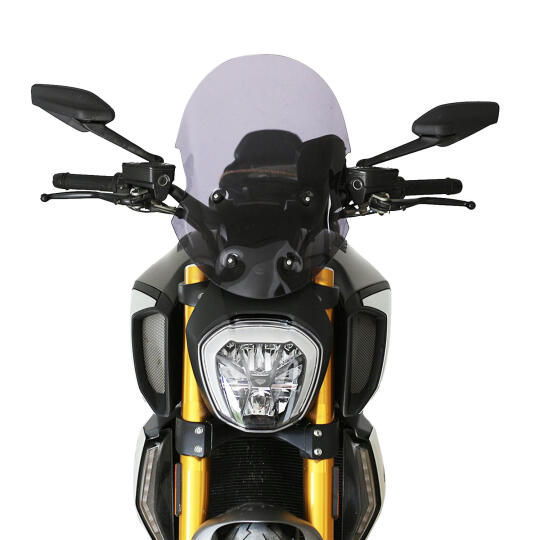 GP Kompozit Ducati Diavel 1260 S 2019-2020 Uyumlu Ön Cam Siyah (1)