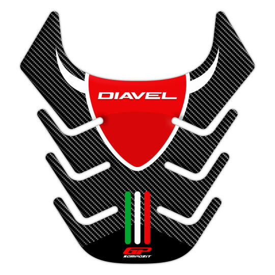 GP Kompozit Ducati Diavel 2011-2017 Uyumlu Tank Pad Karbon