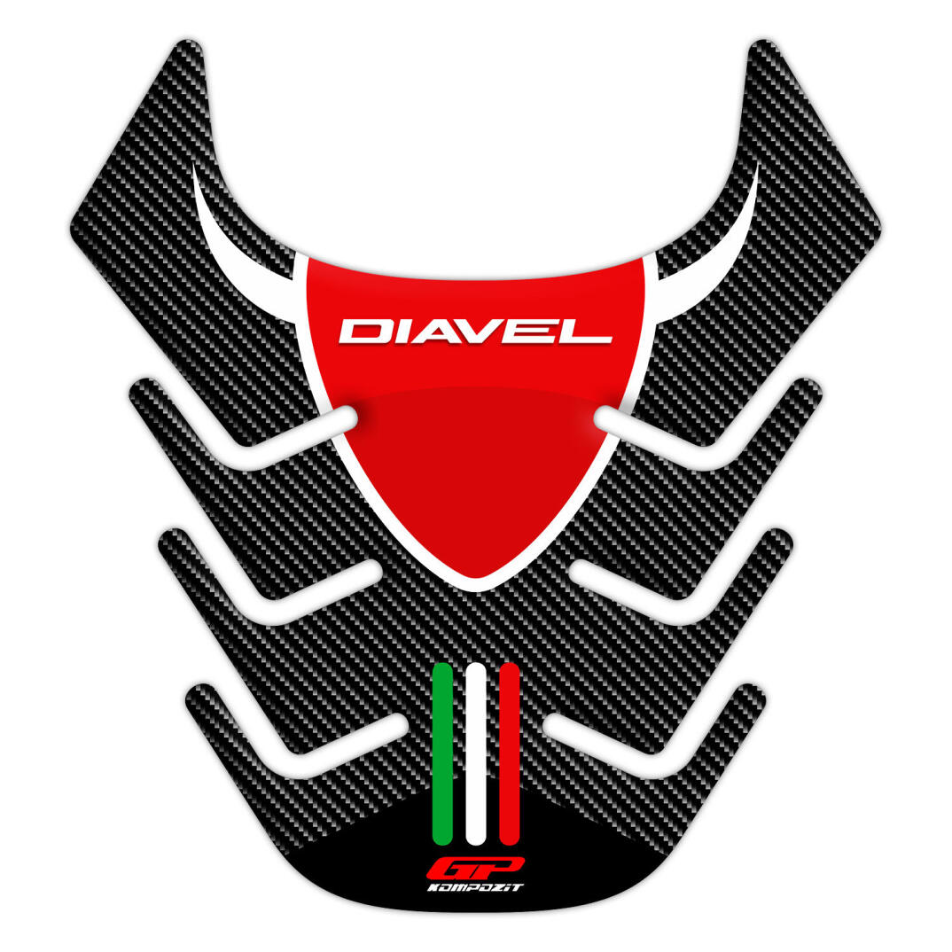 GP Kompozit Ducati Diavel 2011-2017 Uyumlu Tank Pad Karbon - 1