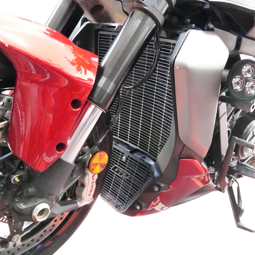 GP Kompozit Ducati Diavel V4 2023-2026 Uyumlu Radyatör Koruma Siyah - 3
