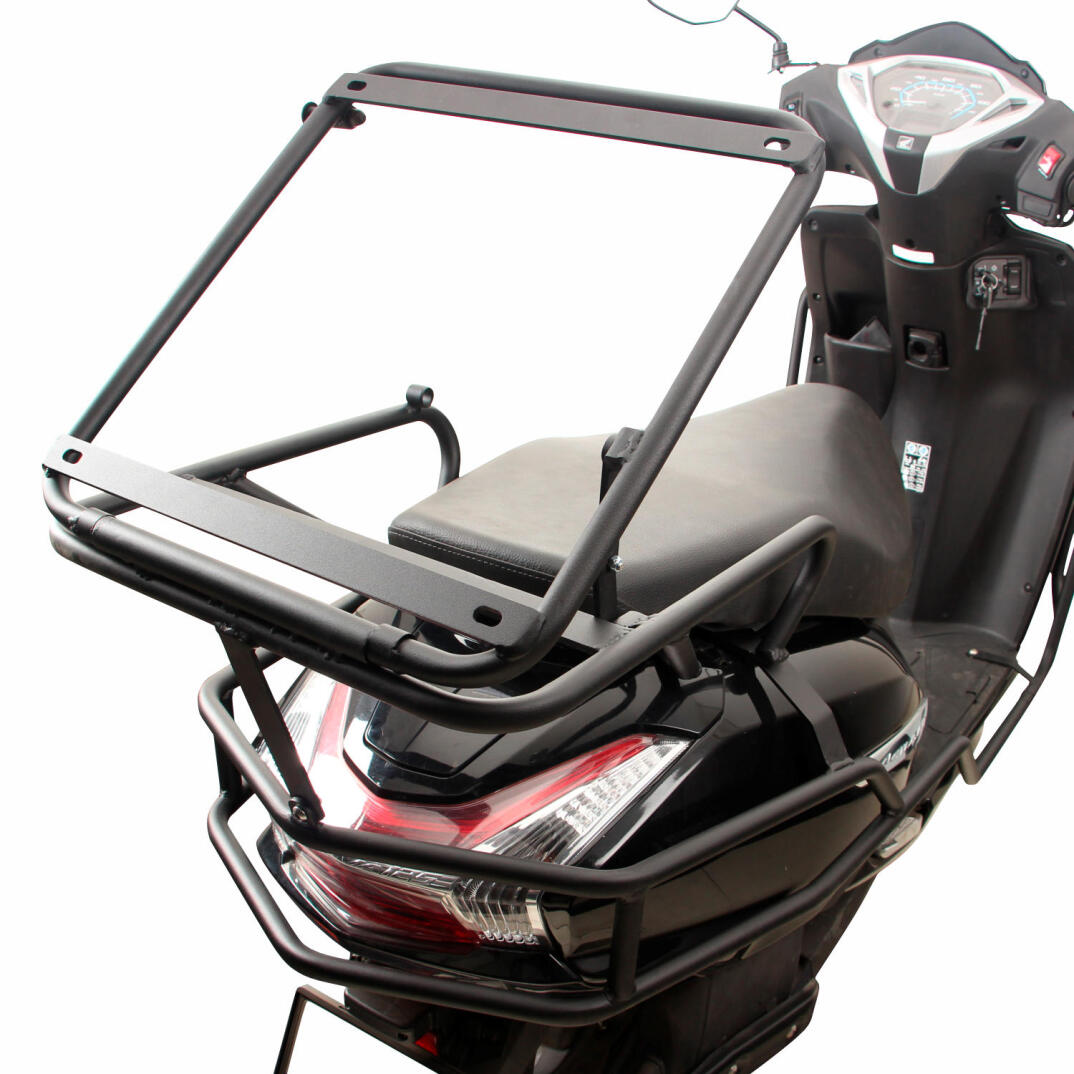 GP Kompozit Honda Activa 2023-2024 Uyumlu Damperli Arka Çanta Demiri Siyah - 3