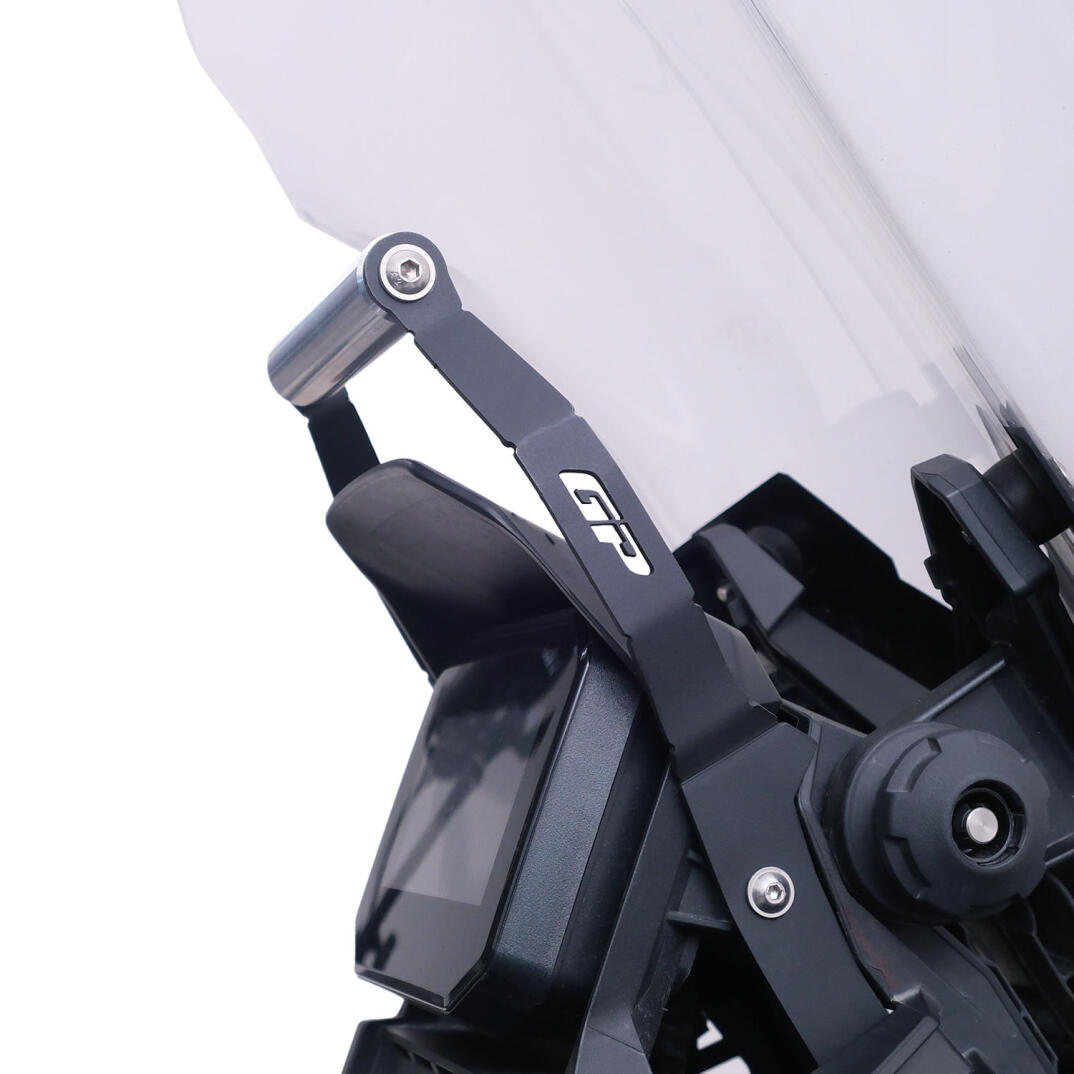 GP Kompozit Honda ADV 350 2023-2024 Uyumlu Telefon / Navigasyon Tutucu Cam Tipi Siyah - 4