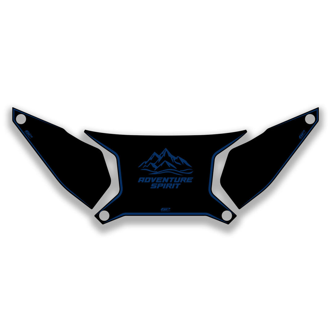 GP Kompozit Honda ADV 350 2023-2026 Uyumlu Çanta Üstü Sticker Siyah-Mavi - 1
