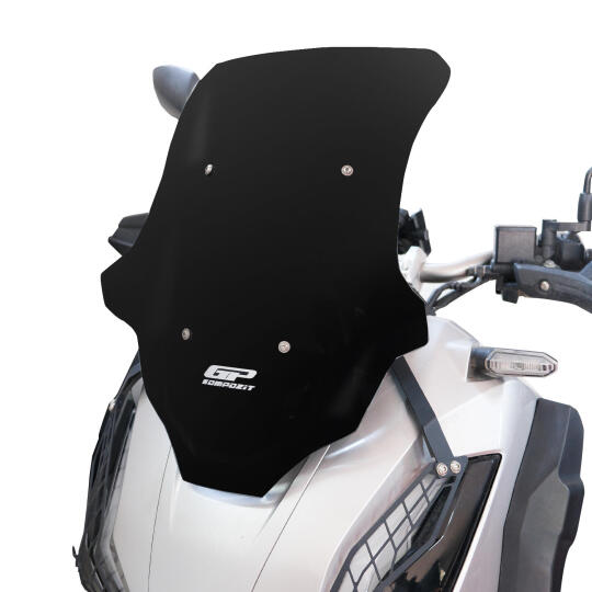 GP Kompozit Honda ADV 350 2023-2026 Uyumlu Kısa Spor Ön Cam Siyah (1)
