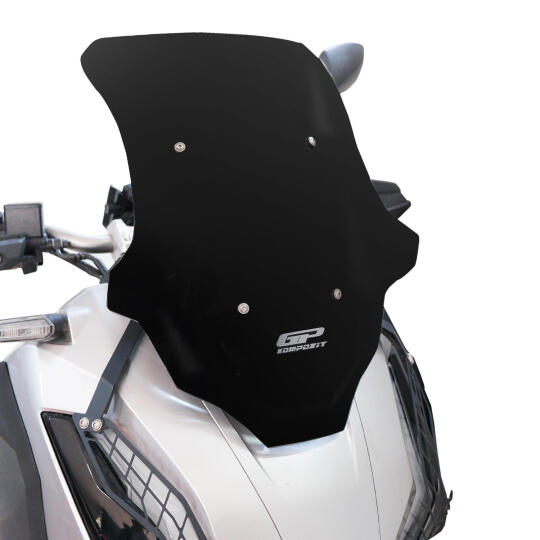GP Kompozit Honda ADV 350 2023-2026 Uyumlu Kısa Spor Ön Cam Siyah - 3