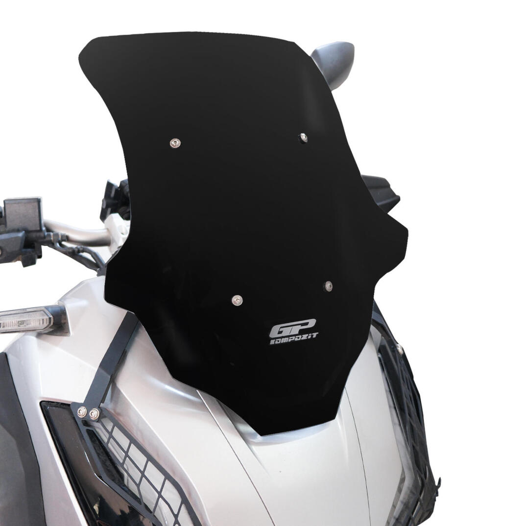 GP Kompozit Honda ADV 350 2023-2026 Uyumlu Kısa Spor Ön Cam Siyah - 3