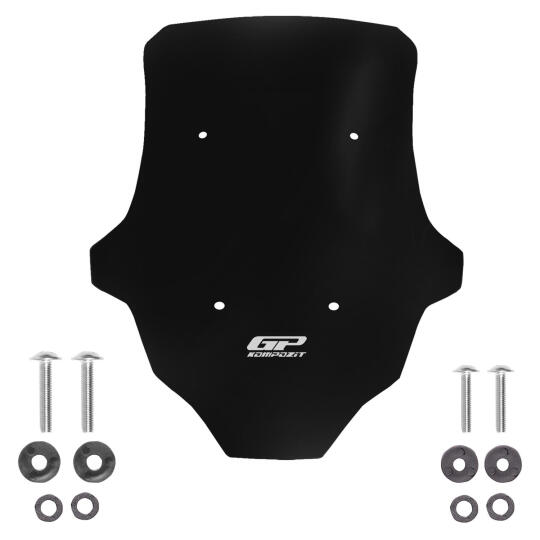 GP Kompozit Honda ADV 350 2023-2026 Uyumlu Kısa Spor Ön Cam Siyah - 6