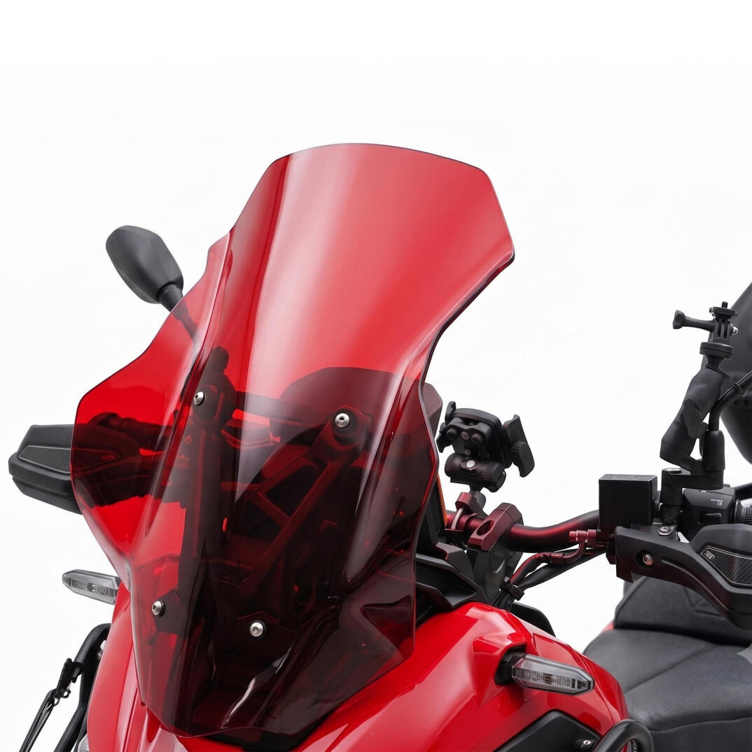 GP Kompozit Honda ADV 350 2023-2026 Uyumlu Renkli Ön Cam Kırmızı - 3