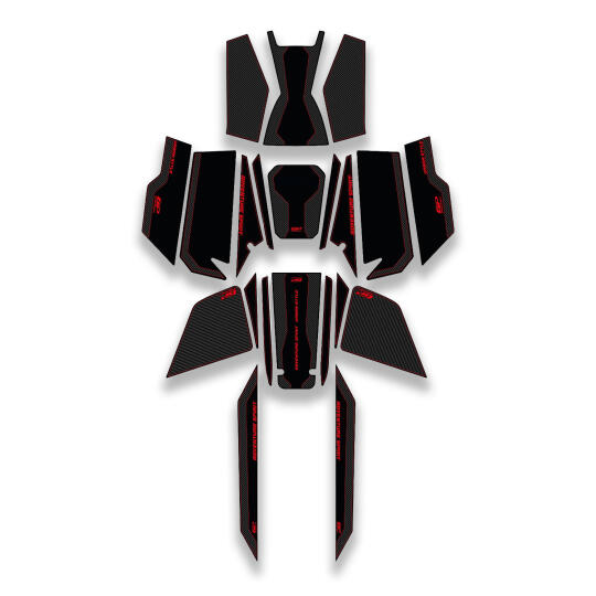GP Kompozit Honda ADV 350 2023-2026 Uyumlu Yeni Seri Full Pad Seti Karbon-Kırmızı