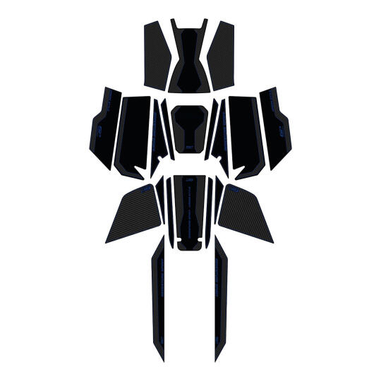 GP Kompozit Honda ADV 350 2023-2026 Uyumlu Yeni Seri Full Pad Seti Karbon-Mavi