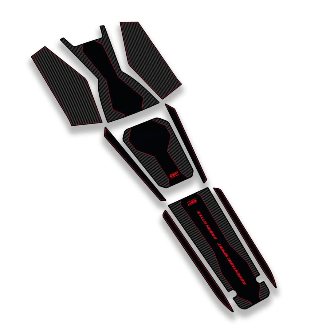 GP Kompozit Honda ADV 350 2023-2026 Uyumlu Yeni Seri Tank Pad Seti Karbon-Kırmızı - 2