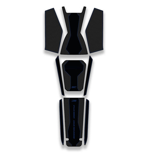 GP Kompozit Honda ADV 350 2023-2026 Uyumlu Yeni Seri Tank Pad Seti Karbon-Mavi