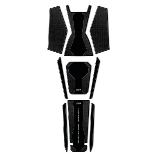 GP Kompozit Honda ADV 350 2023-2026 Uyumlu Yeni Seri Tank Pad Seti Karbon