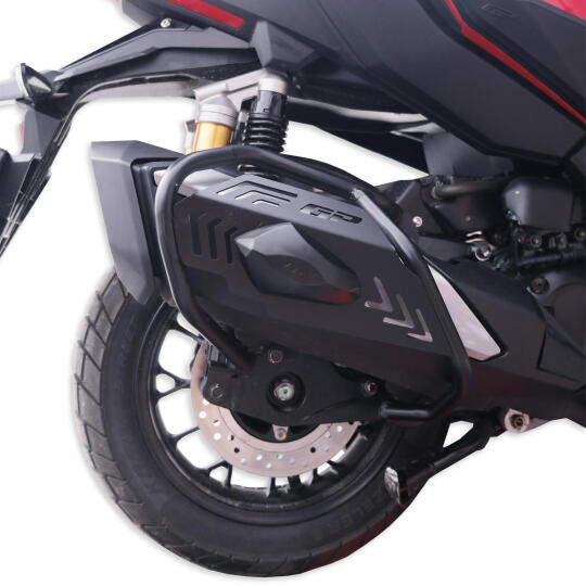 GP Kompozit Honda ADV 350 2025-2026 Uyumlu Kapaklı Egzoz Koruma Demiri Siyah (1)