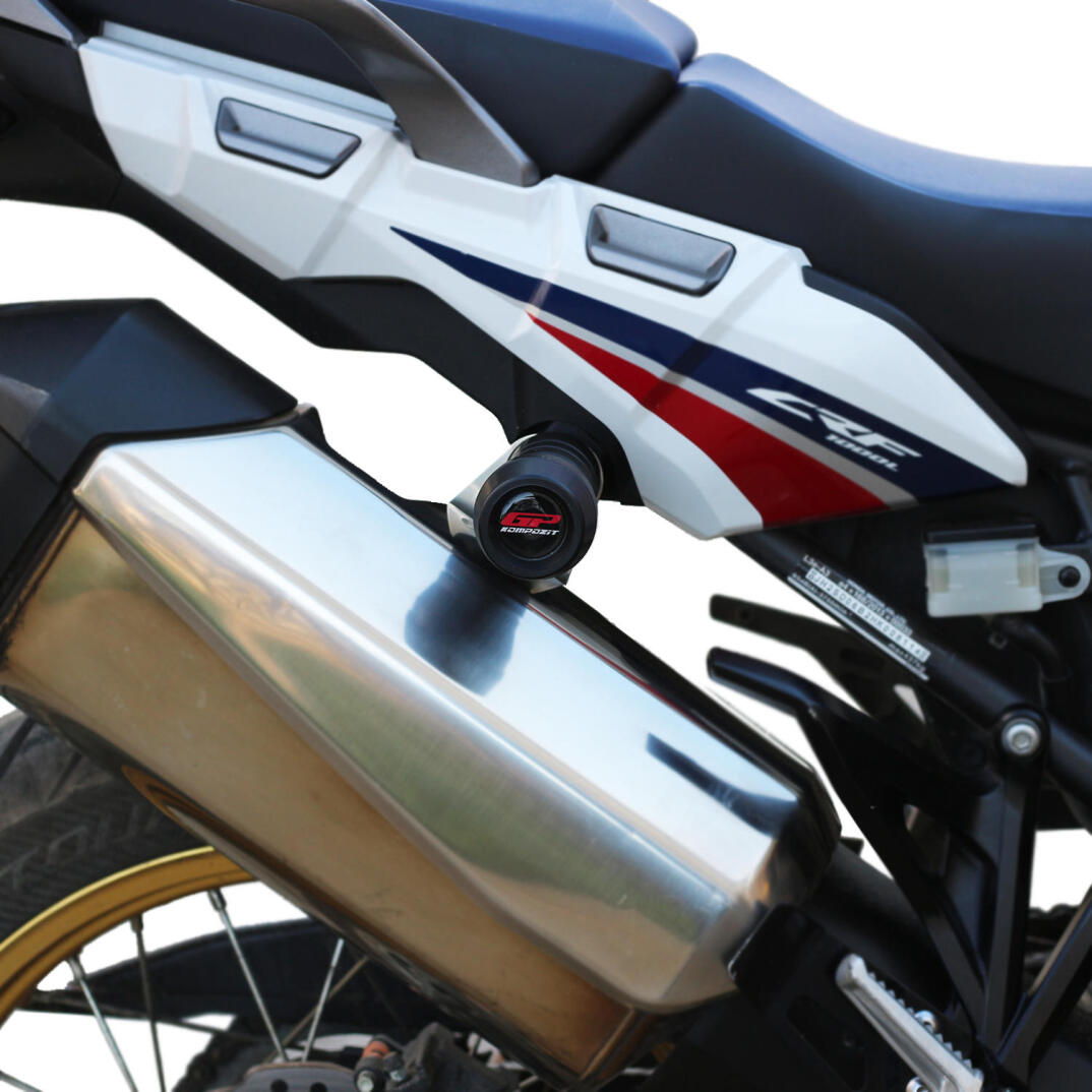 GP Kompozit Honda Africa Twin CRF1000L 2016-2019 Uyumlu Egzoz Koruma Takozu Siyah - 4